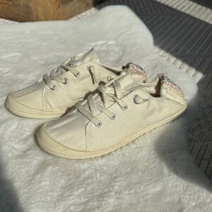 Mad Love Cream Canvas Sneakers